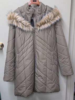 `GUILLAUME`  Brand  Beige Winter Puffer Coat With Vest